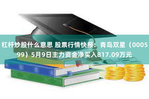 杠杆炒股什么意思 股票行情快报：青岛双星（000599）5月9日主力资金净买入817.09万元
