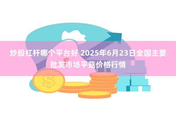炒股杠杆哪个平台好 2025年6月23日全国主要批发市场平菇价格行情